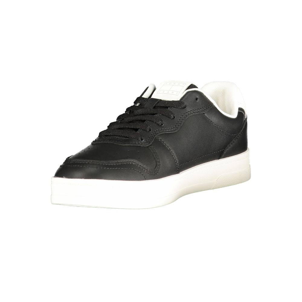 Tommy Hilfiger Black Polyurethane Women Sneaker