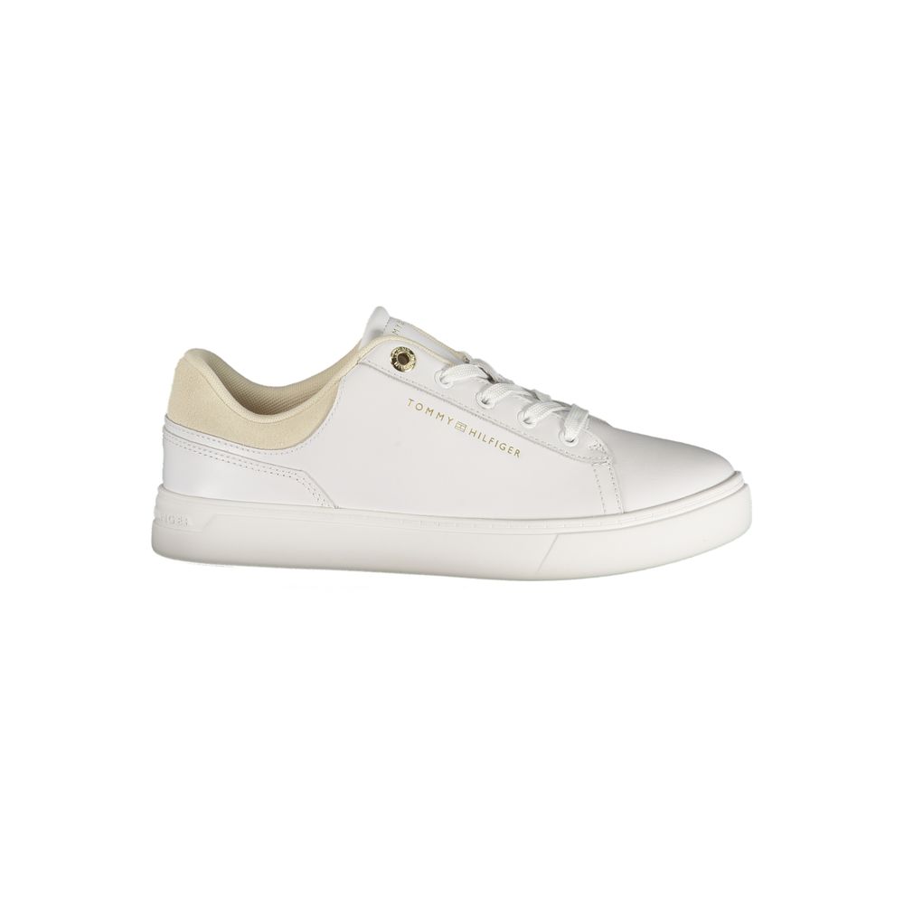 Tommy Hilfiger Bianco Polyurethane Women Sneaker