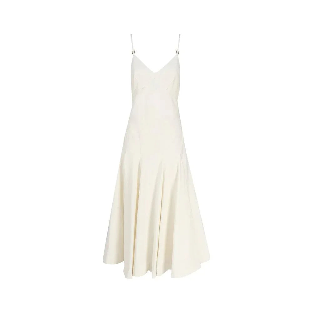 Bottega Veneta White Cotton Casual Dress - Zeiniez