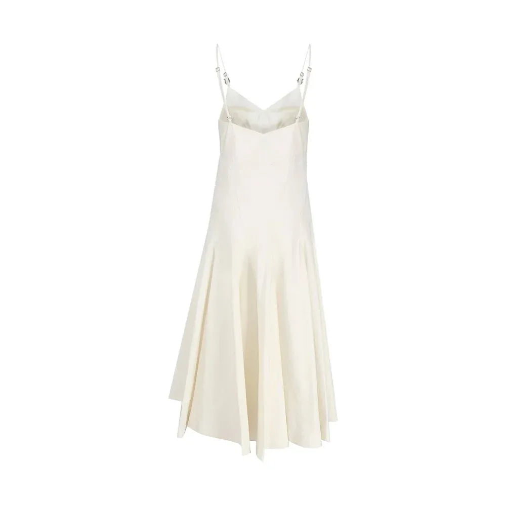 Bottega Veneta White Cotton Casual Dress - Zeiniez
