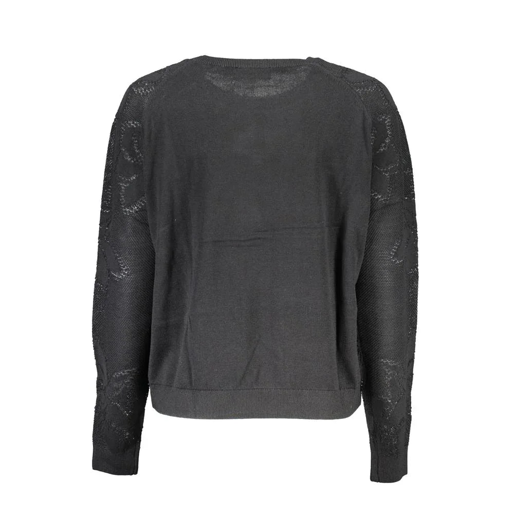 Desigual Black Cotton Women Sweater - Zeiniez