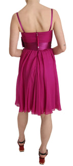 Dolce & Gabbana Fuchsia Pink Bow Silk Sleeveless Dress - Zeiniez