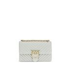 PINKO Gray Calf Leather Bos Taurus Shoulder Bag - Zeiniez