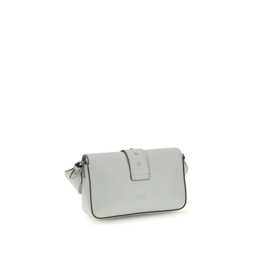 PINKO Gray Calf Leather Bos Taurus Shoulder Bag - Zeiniez