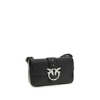 PINKO Black Calf Leather Bos Taurus Shoulder Bag - Zeiniez