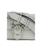 PINKO Gray Calf Leather Bos Taurus Shoulder Bag - Zeiniez