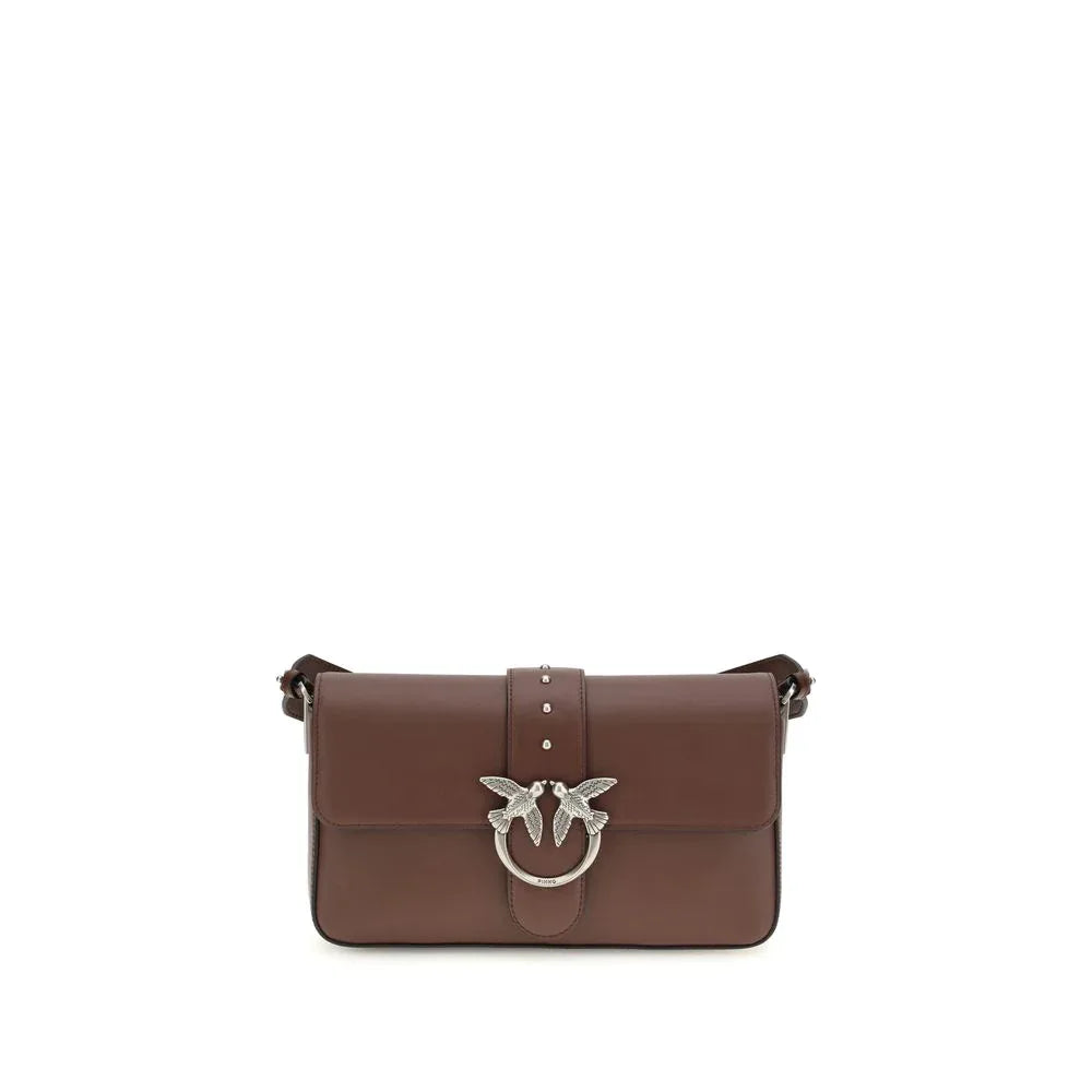 PINKO Brown Leather Shoulder Bag - Zeiniez