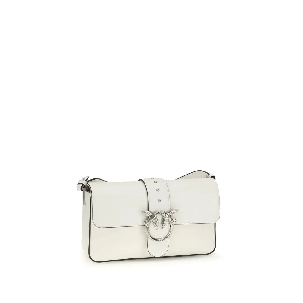 PINKO White Leather Shoulder Bag - Zeiniez