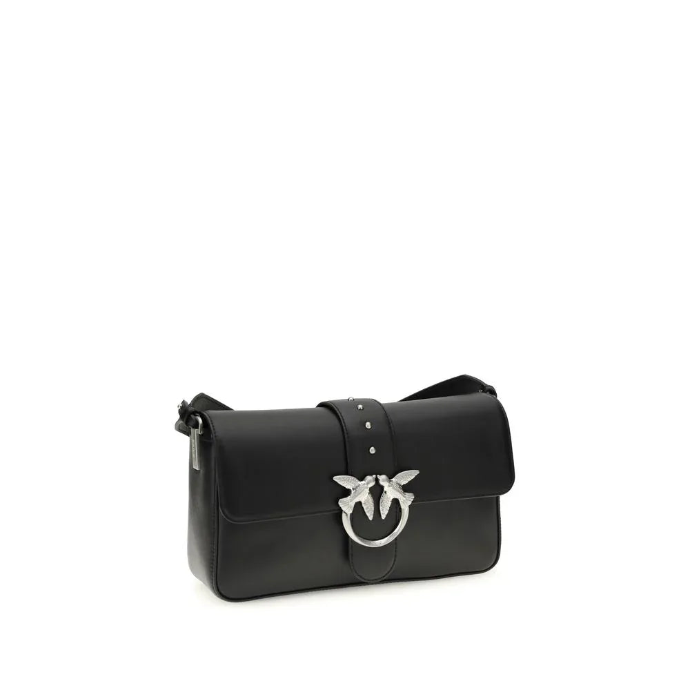 PINKO Black Leather Shoulder Bag - Zeiniez