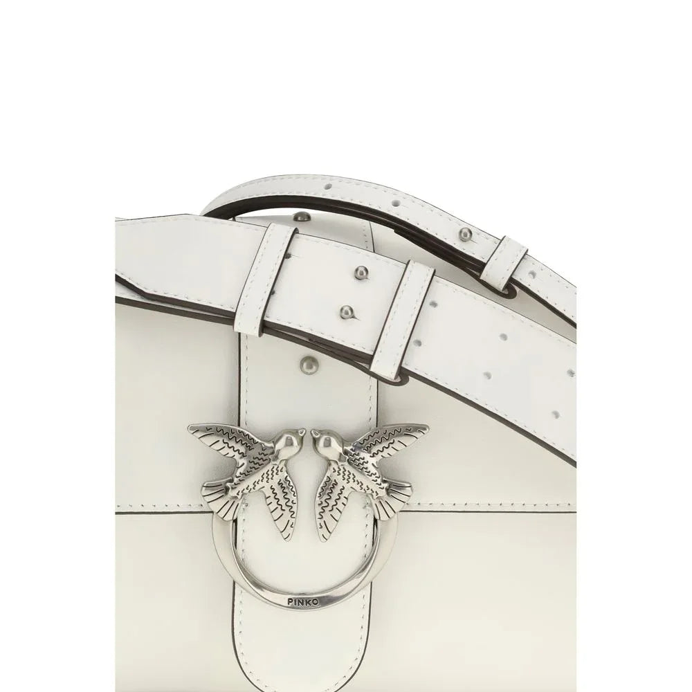 PINKO White Leather Shoulder Bag - Zeiniez