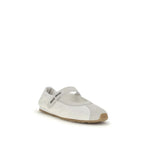 Miu Miu White Fabric Ballet Flats - Zeiniez