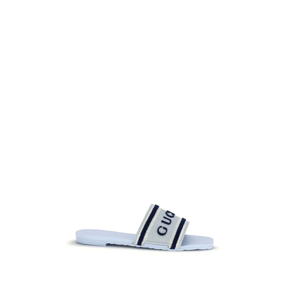 Gucci Blue Cotton Sandals - Zeiniez