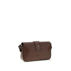 PINKO Brown Calf Leather Bos Taurus Shoulder Bag - Zeiniez