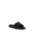 PINKO Black Calf Leather Bos Taurus Slides - Zeiniez