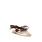PINKO Multicolor Calf Leather Bos Taurus Ballet Flats - Zeiniez