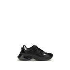 PINKO Black Calf Leather Bos Taurus Chunky Sneakers - Zeiniez