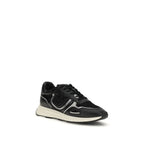 PINKO Black Calf Leather Bos Taurus Athletic Sneakers - Zeiniez