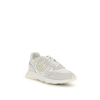 PINKO White Calf Leather Bos Taurus Athletic Sneakers - Zeiniez