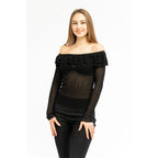 Patrizia Pepe Black Viscose Sweatshirt