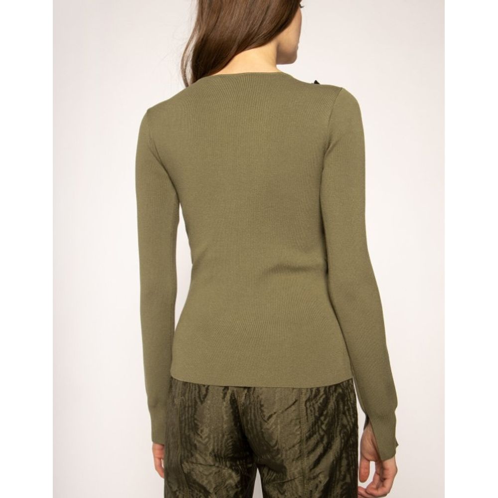 Patrizia Pepe Green Viscose Sweatshirt