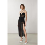 Patrizia Pepe Black Viscose Cocktail Dress
