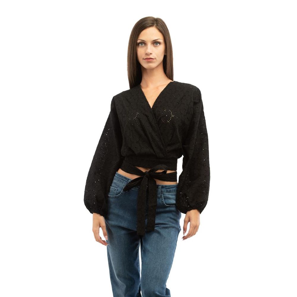 Patrizia Pepe Black Cotton Blouse