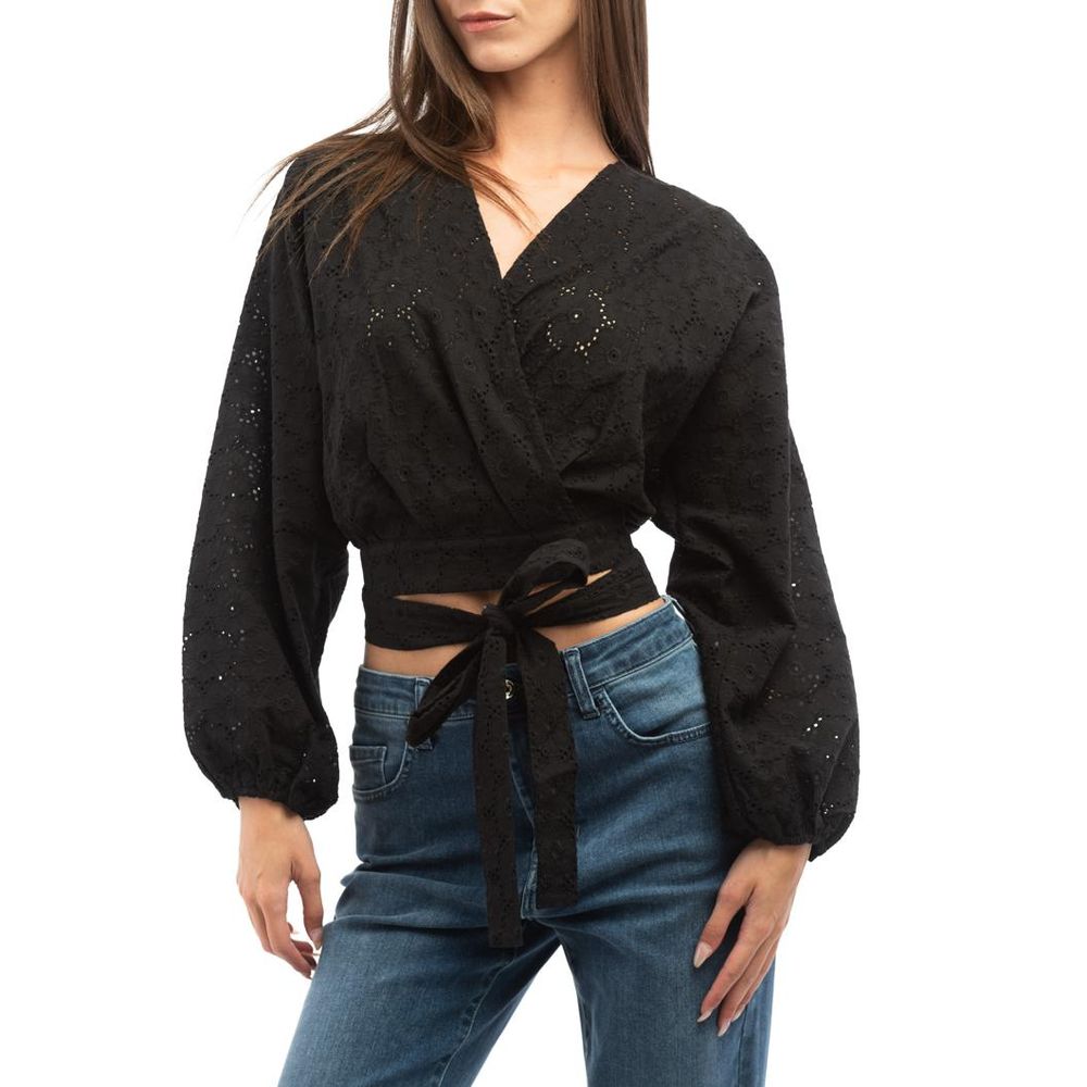 Patrizia Pepe Black Cotton Blouse