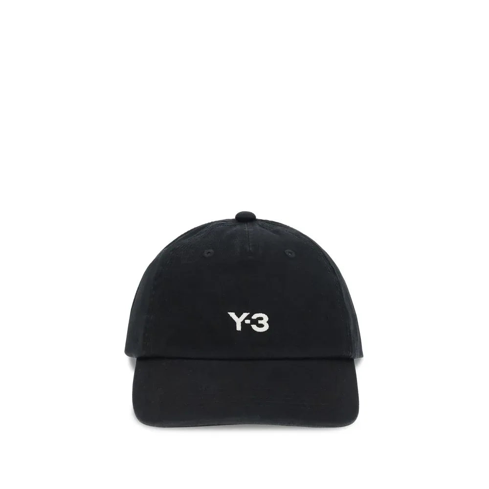 Y-3 Black Cotton Cap (Baseball Hat) - Zeiniez