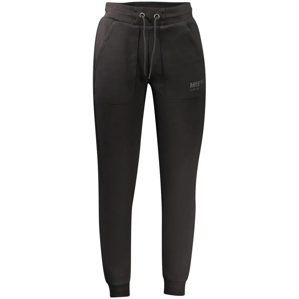 Rifle Black Cotton Men's Track Pant - Zeiniez