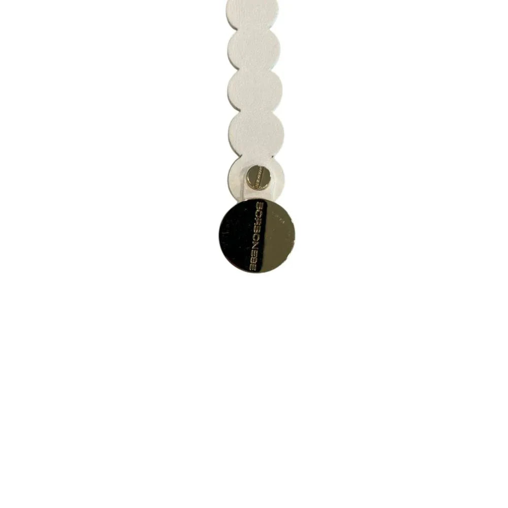 Borbonese White Genuine Leather Women Belt - Zeiniez