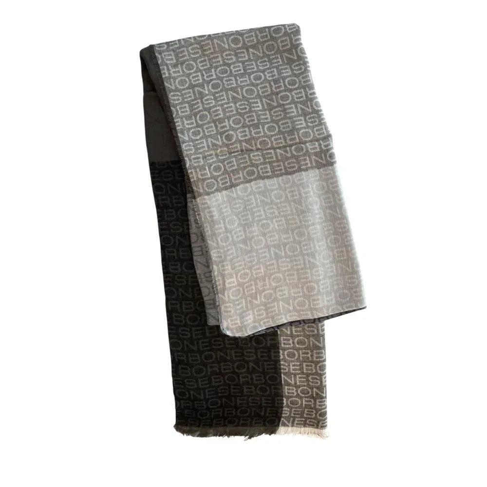 Borbonese Multicolor Modal Women Scarf with Micro Fringe from Italy - Zeiniez