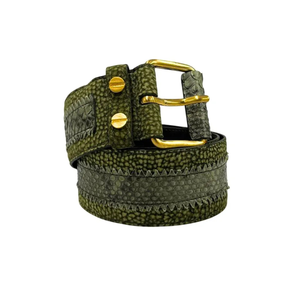 Borbonese Green Genuine Leather Women Belt - Zeiniez