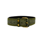 Borbonese Green Genuine Leather Women Belt - Zeiniez