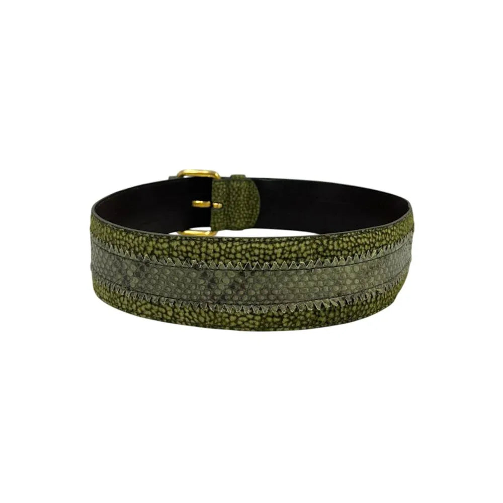 Borbonese Green Genuine Leather Women Belt - Zeiniez