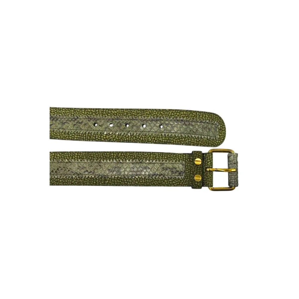 Borbonese Green Genuine Leather Women Belt - Zeiniez