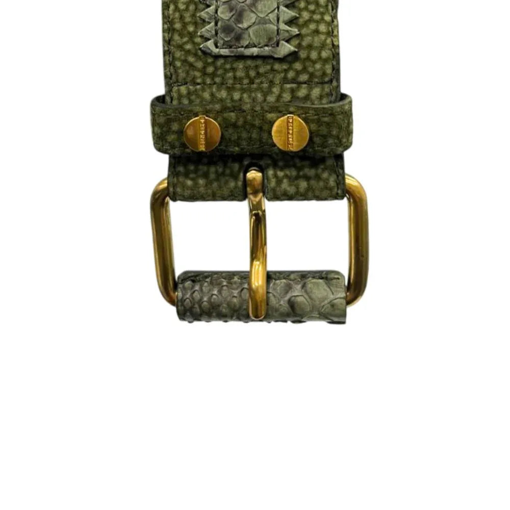 Borbonese Green Genuine Leather Women Belt - Zeiniez