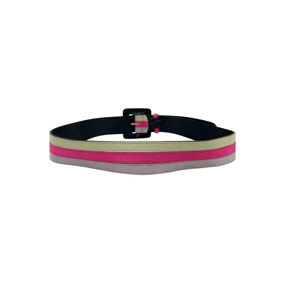Borbonese Multicolor Leather Women Belt - Zeiniez
