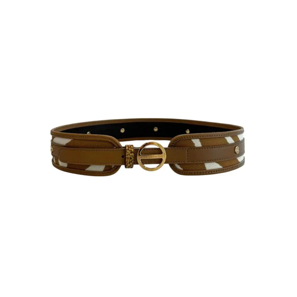 Borbonese Brown Genuine Leather Women Belt - Zeiniez