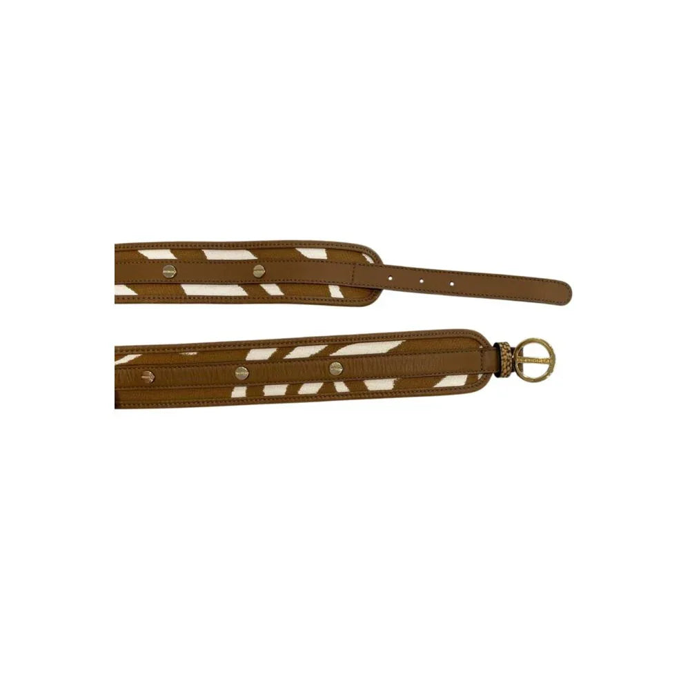 Borbonese Brown Genuine Leather Women Belt - Zeiniez