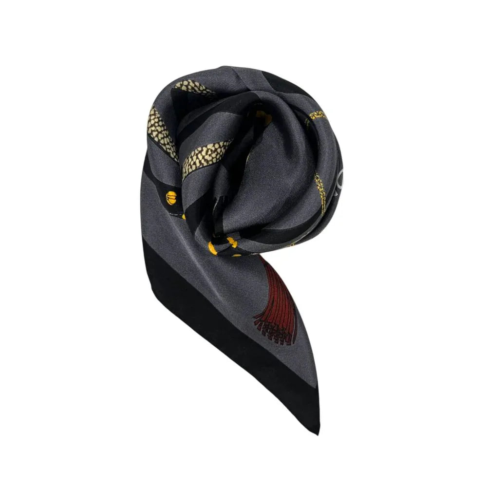 Borbonese Black Silk Women Scarf - Zeiniez