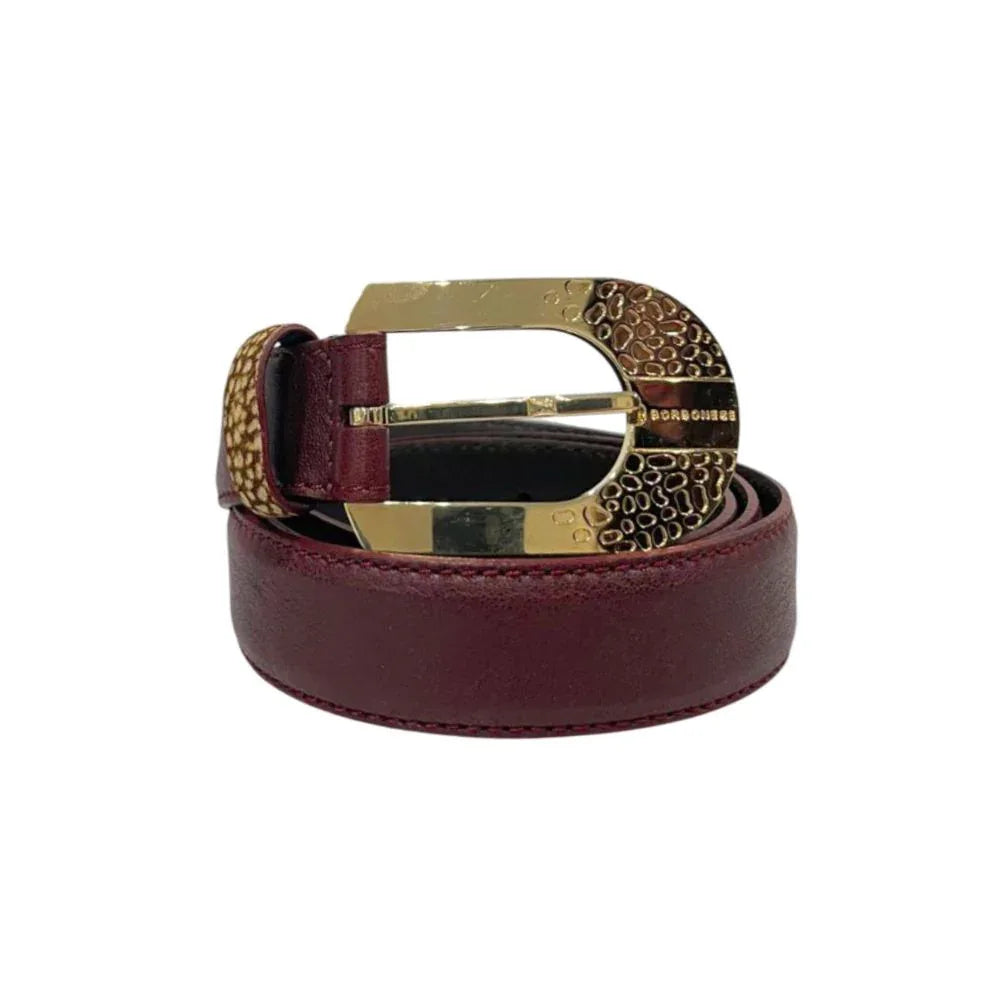 Borbonese Red Leather Women Belt - Zeiniez