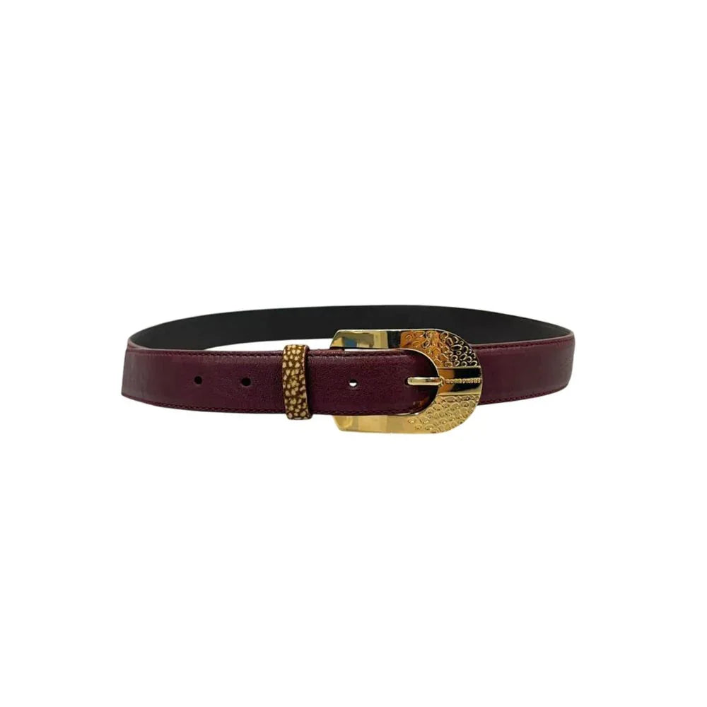 Borbonese Red Leather Women Belt - Zeiniez