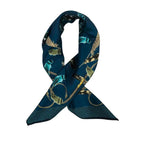 Borbonese Blue Silk Women Scarf - Zeiniez