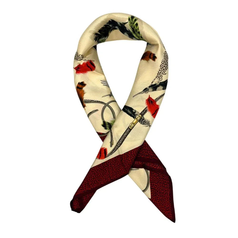 Borbonese Beige Silk Women Scarf - Zeiniez