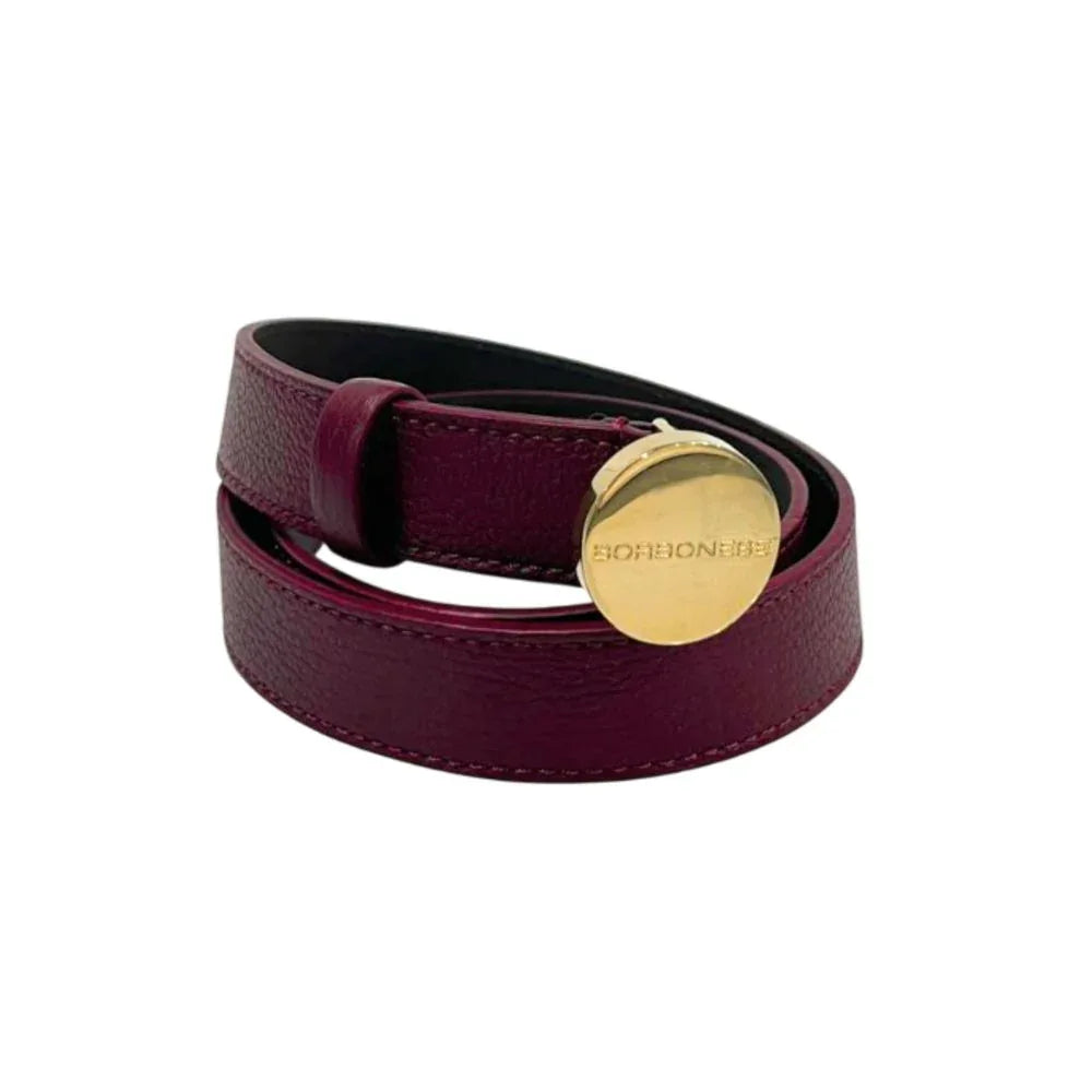 Borbonese Red Genuine Leather Women's Belt - Zeiniez