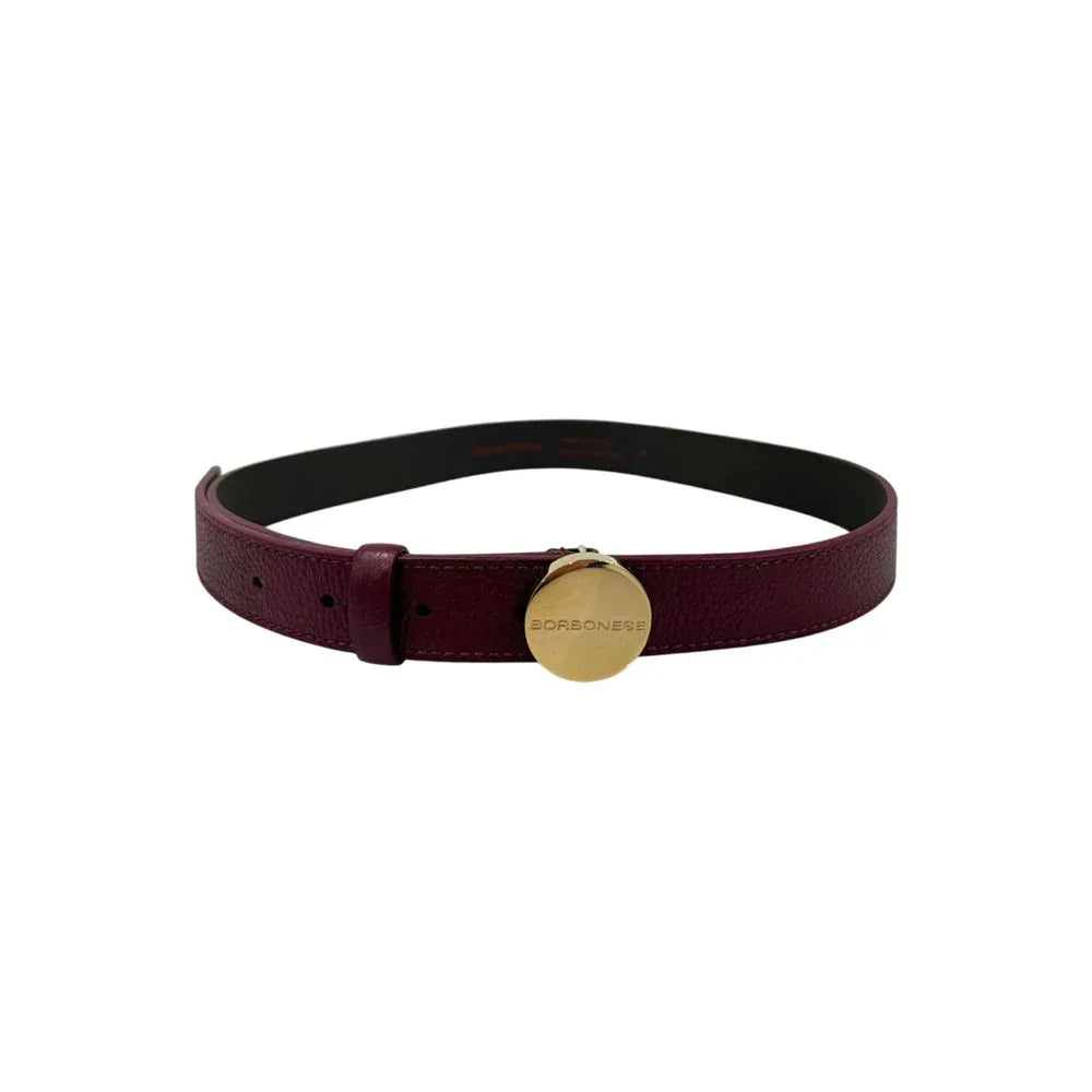 Borbonese Red Genuine Leather Women's Belt - Zeiniez