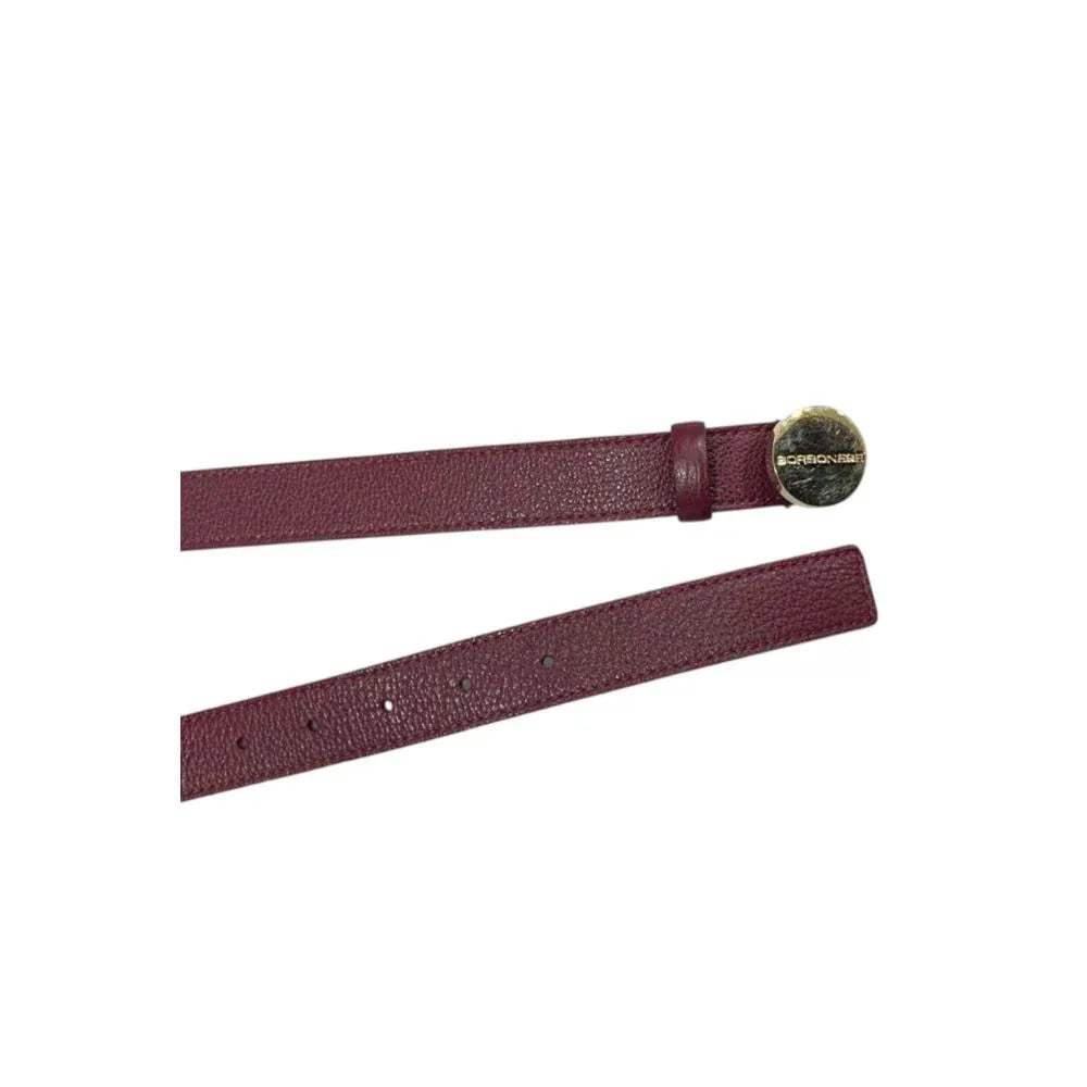 Borbonese Red Genuine Leather Women's Belt - Zeiniez