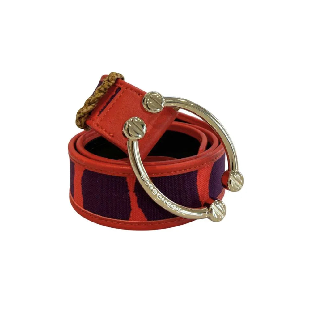 Borbonese Orange Leather Women Belt - Zeiniez