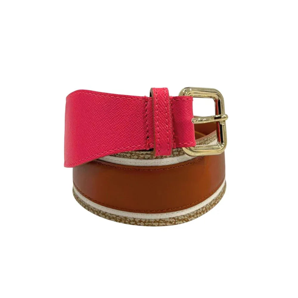Borbonese Pink Genuine Leather Women Belt - Zeiniez