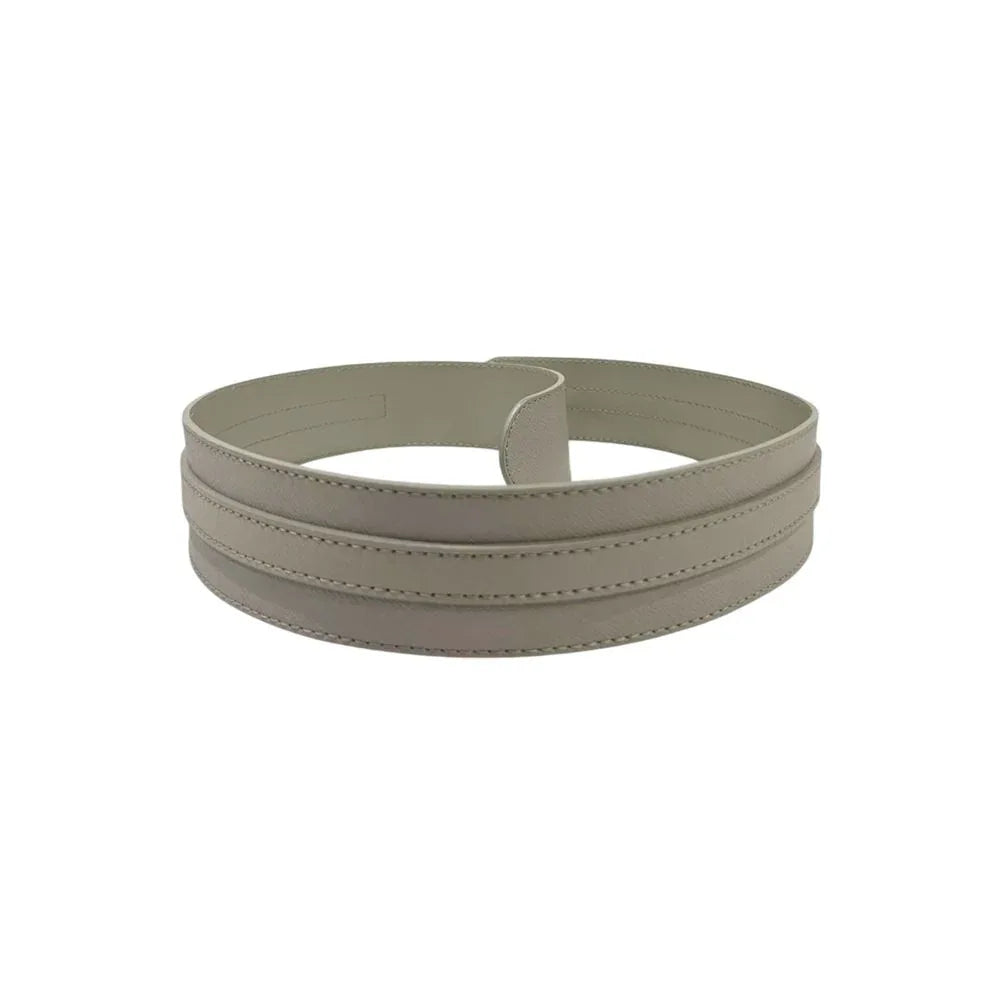 Borbonese Grey Genuine Leather Women's Belt - Zeiniez